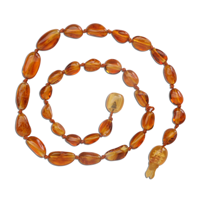 Amber Teething Necklace - Polished