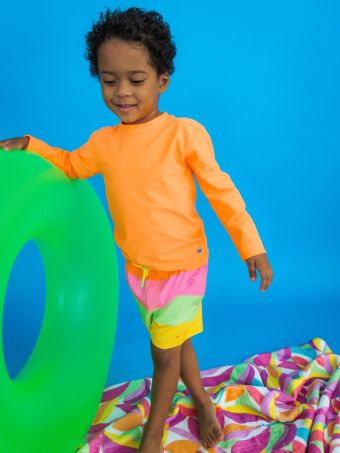 Neon Citrus Color Block Trunks-P1245