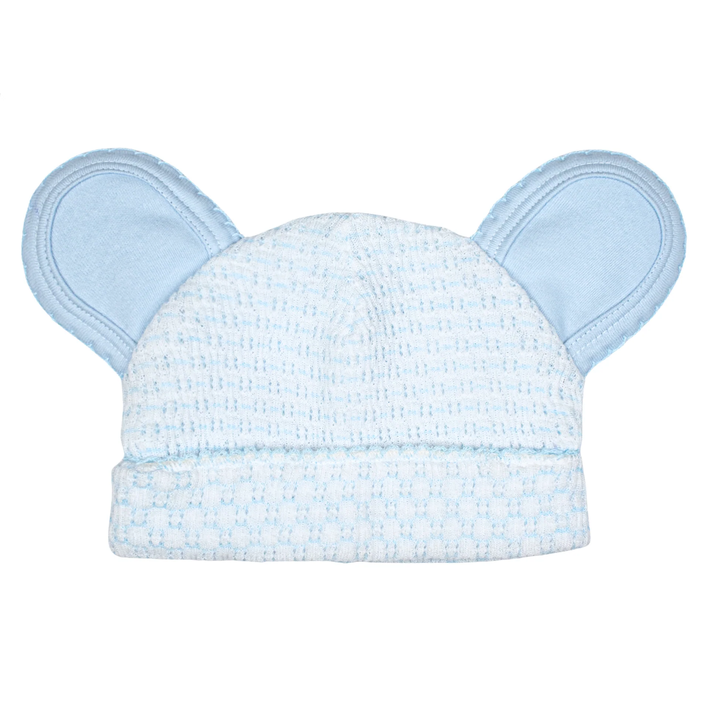 Pinstripe Bear Beanie W/ Pima Trim