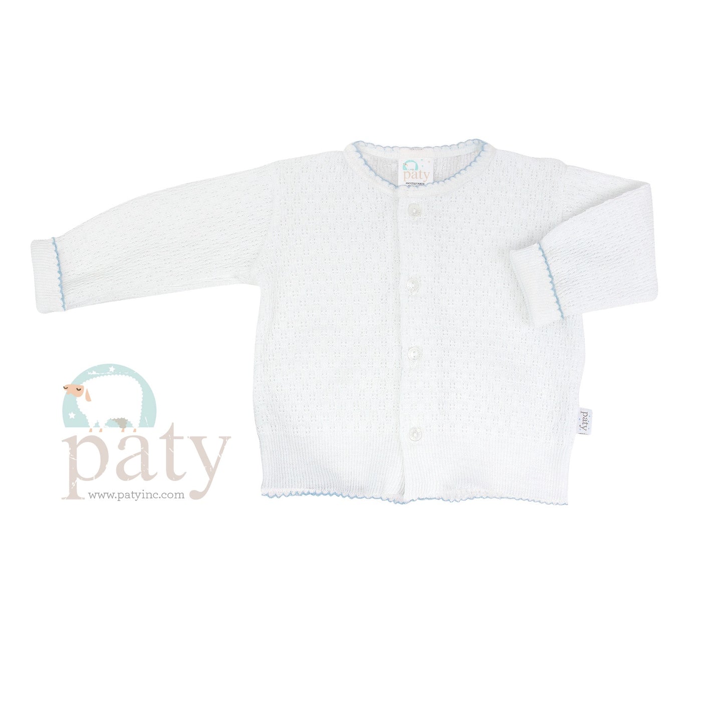 White Sweater W/ Trim - 182