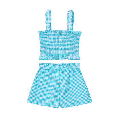 Gingham Short Set - Pacific