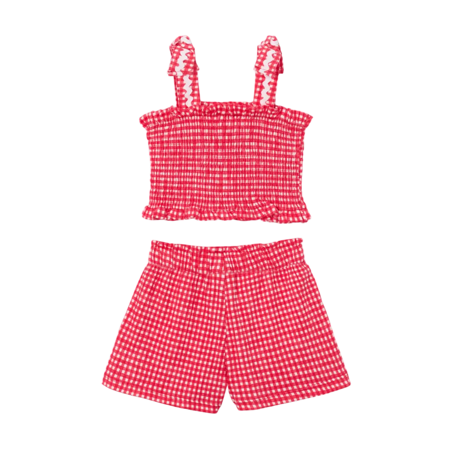 Gingham Short Set - Poppy