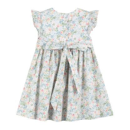 Pink Floral Smocked Dress