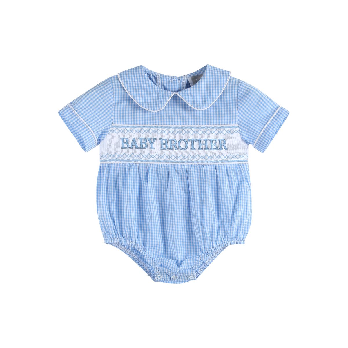 Baby Brother Smocked Romper