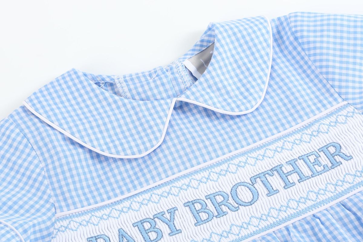 Baby Brother Smocked Romper