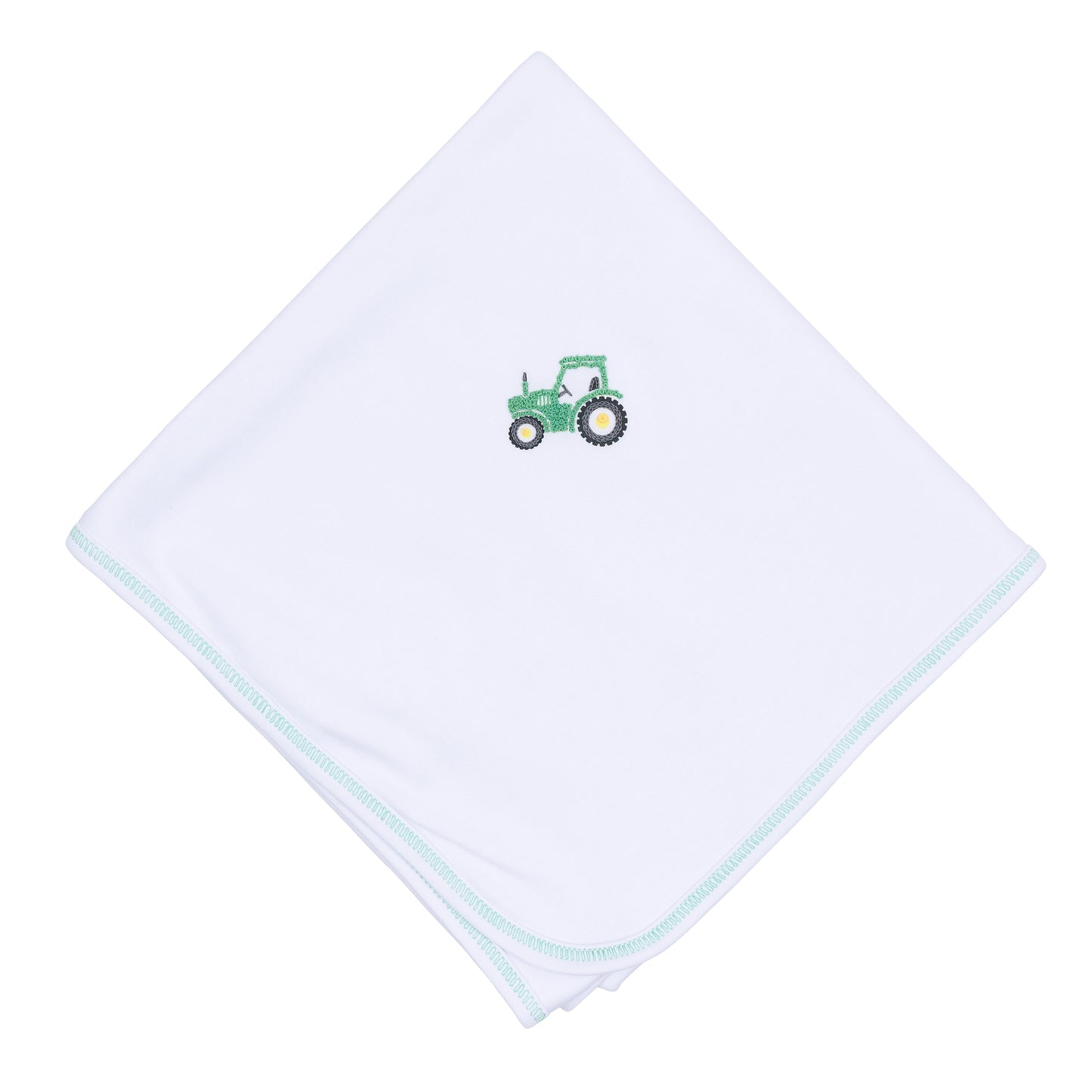 Lil' Green Tractor Emb. Rec. Blanket