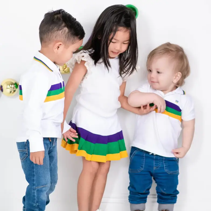 Mardi Gras Stripe L/S Tee