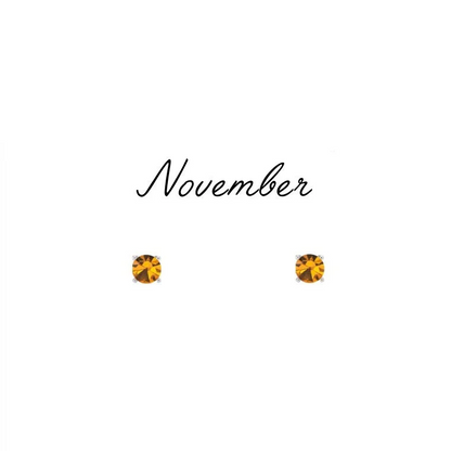Birthstone Stud Earrings