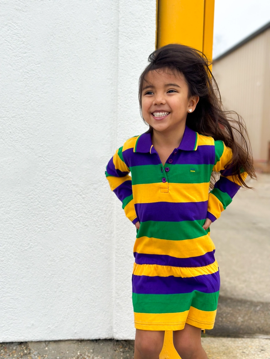 Rugby Dress - Mardi Gras