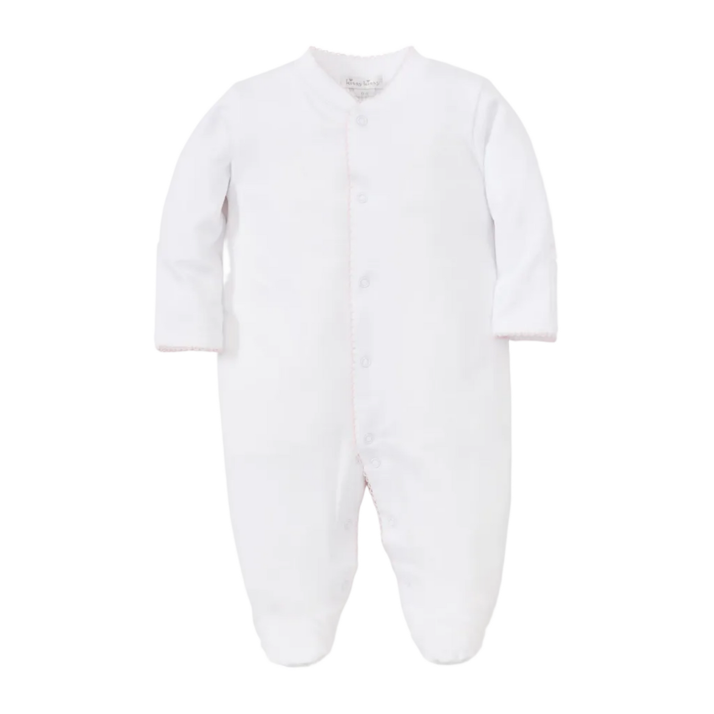 Kissy Basic Footie - White/Pink
