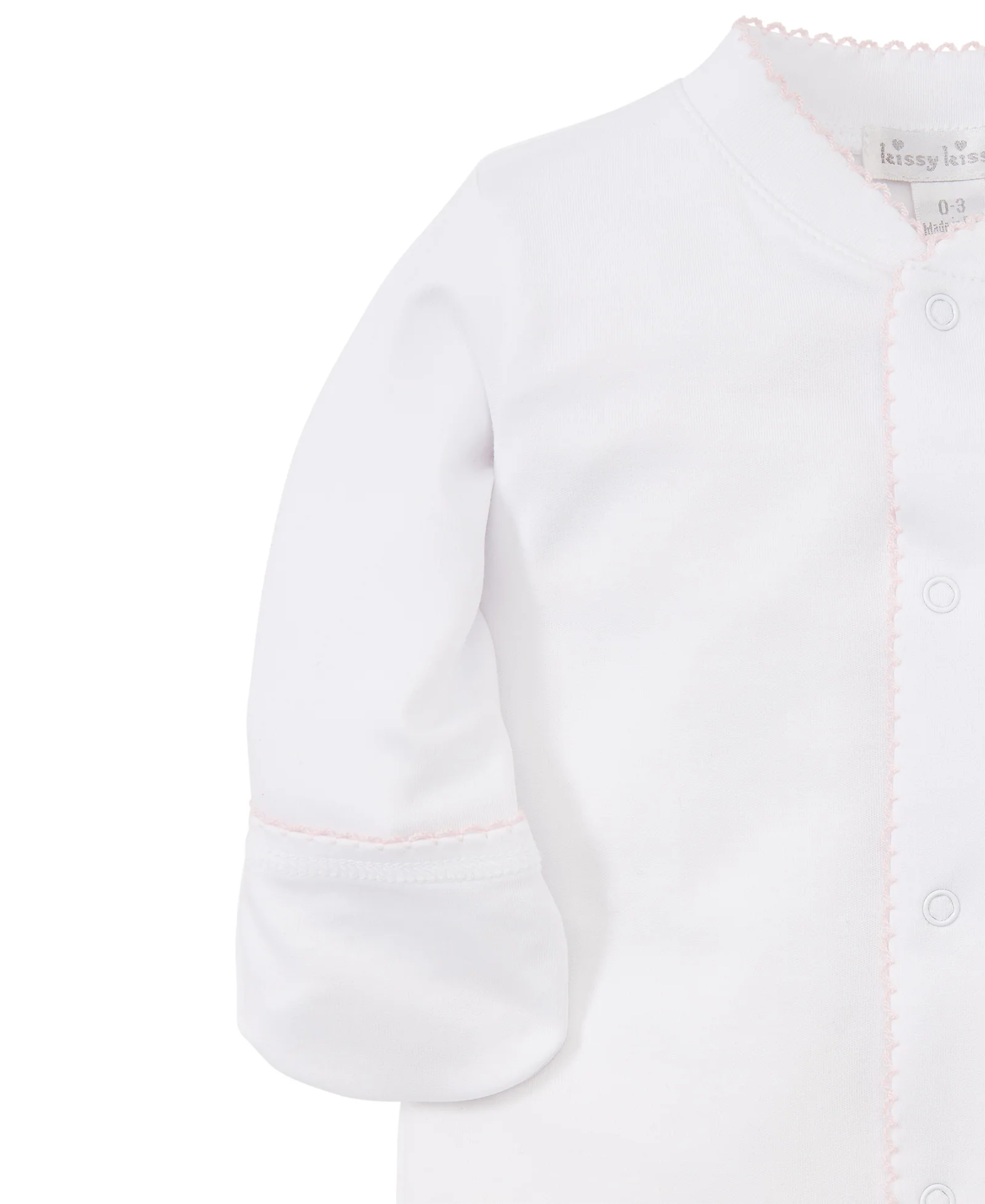 Kissy Basic Footie - White/Pink