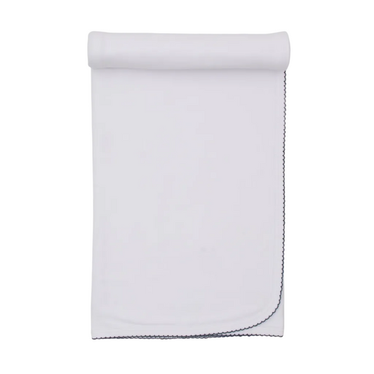 Kissy Basic Blanket - White/Navy