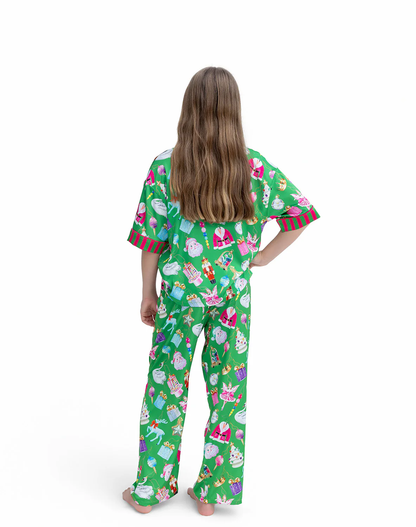 Silky Holiday Baubles S/S PJ Set