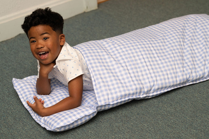 Blue Gingham Nap Mat