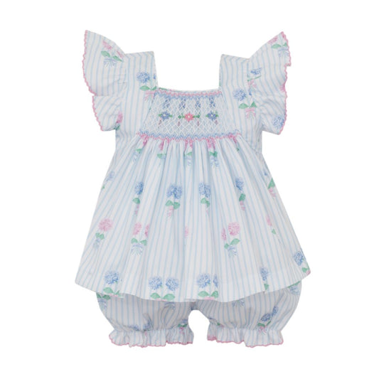 Francesca - Hydrangea Blue & Pink Floral Bloomer Set