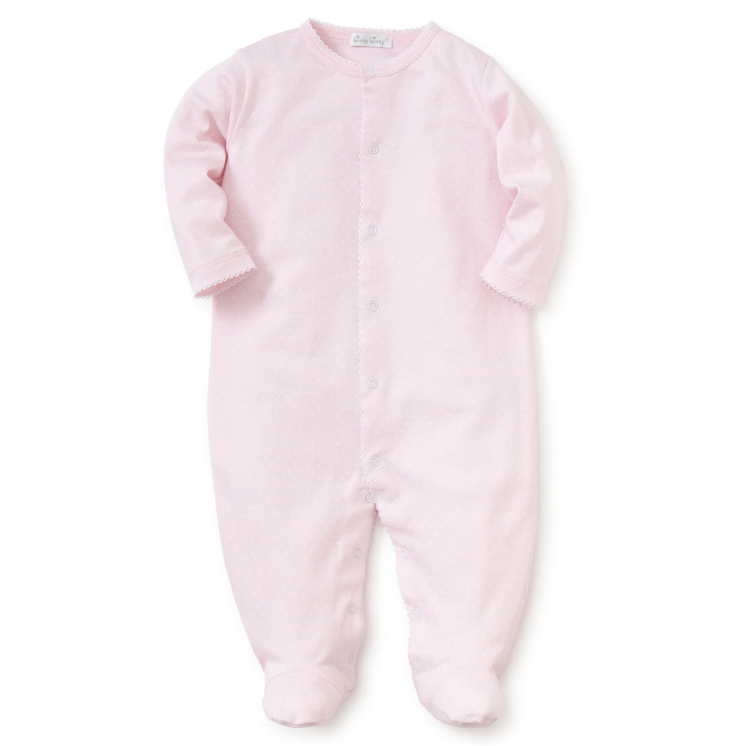 New Dots Footie - Pink
