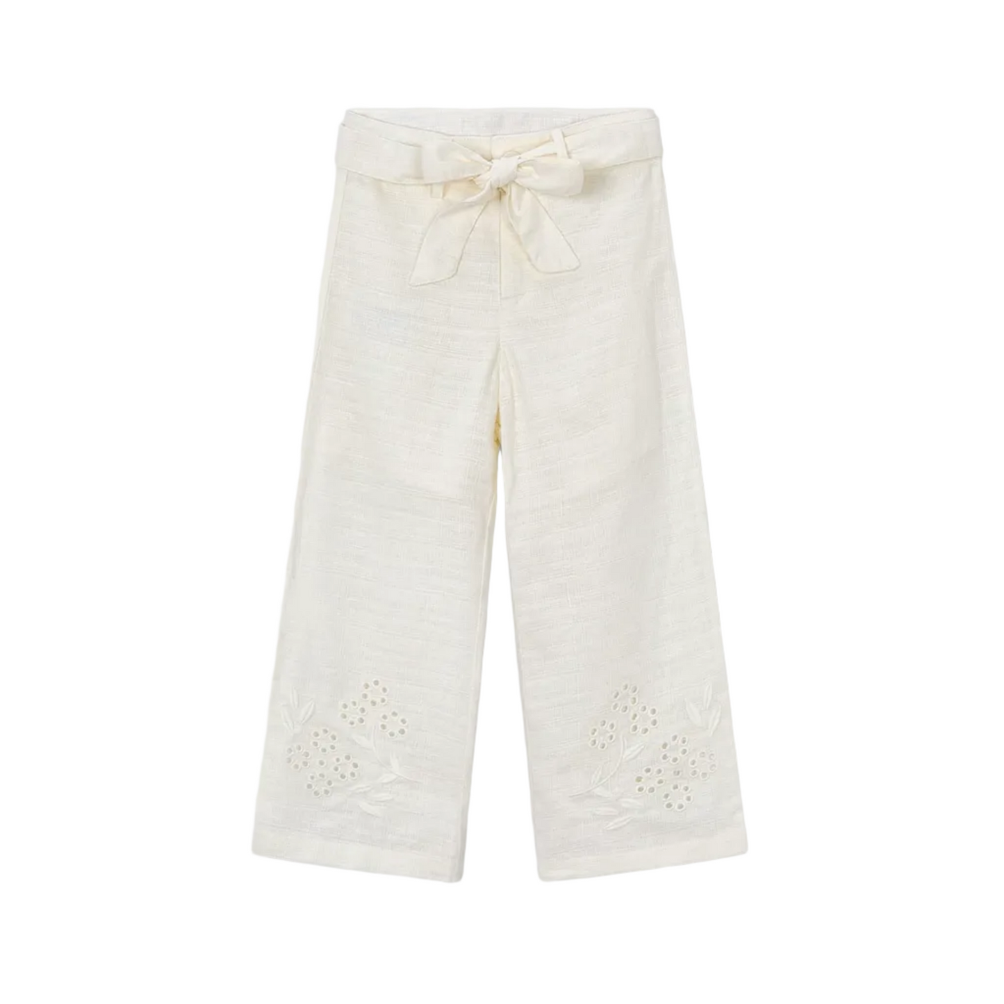 Linen Tie Bow Pant - Bone