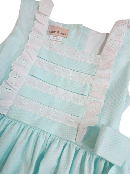 Classic Mint Lace Ruffle Dress