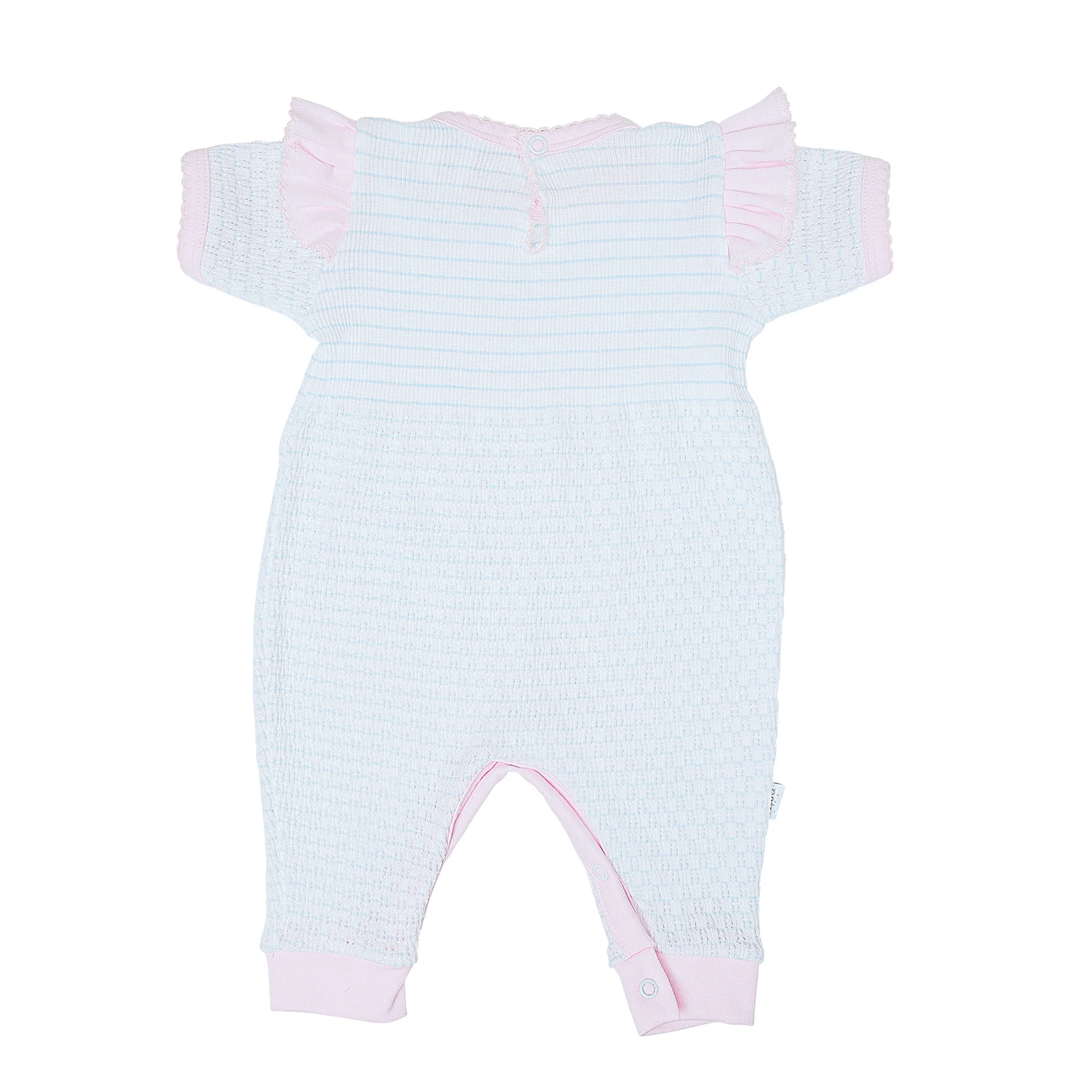 Pinstripe Angel Sleeve Romper