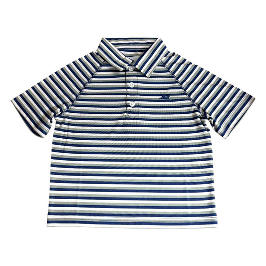 Polo S/S - Navy/Fog/Green