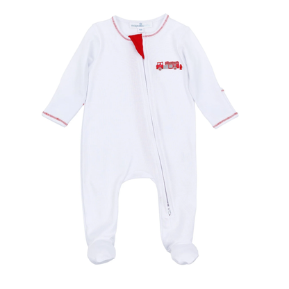To the Rescue Emb. Zip Footie