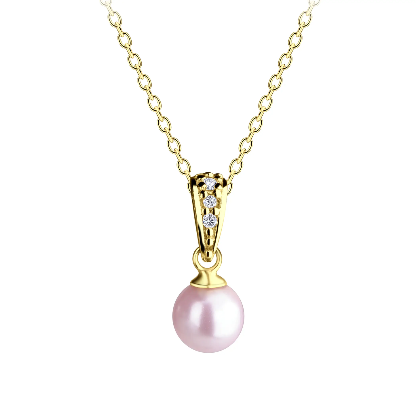 Pink Pearl Pendant Necklace