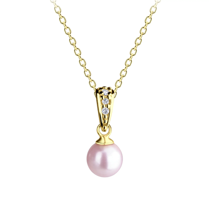 Pink Pearl Pendant Necklace