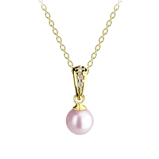 Pink Pearl Pendant Necklace