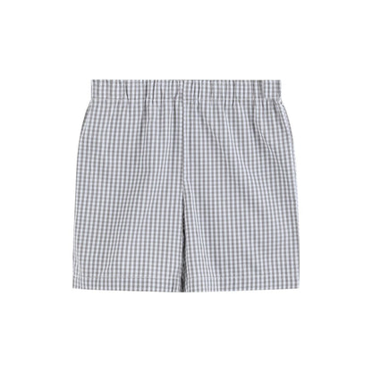 Green Tractor Smocked T-Shirt & Gray Gingham Shorts Set