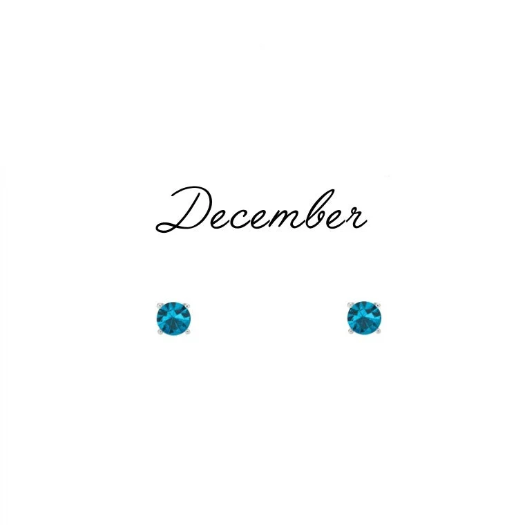 Birthstone Stud Earrings