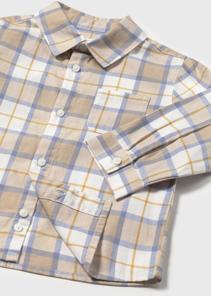 Orange Plaid L/S Shirt