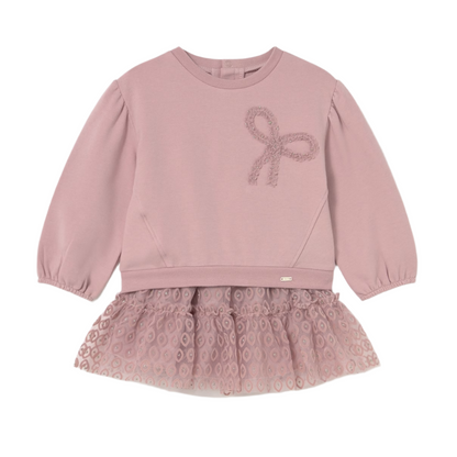 Bow Sweater & Tulle Skirt Set