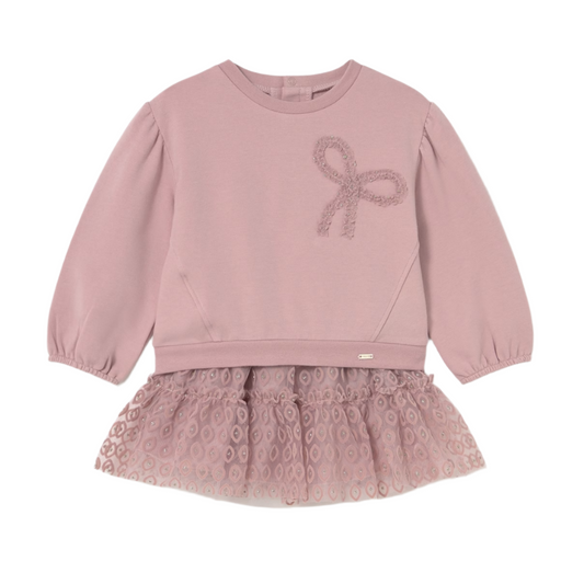 Bow Sweater & Tulle Skirt Set