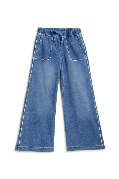 Drawstring W/ Fray Hem Jean - 23668