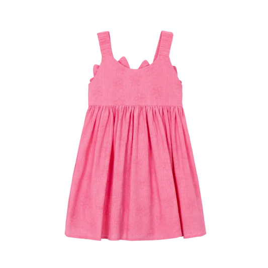 Flowers Jacquard Dress - Pink