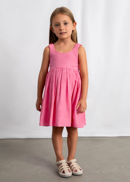 Flowers Jacquard Dress - Pink
