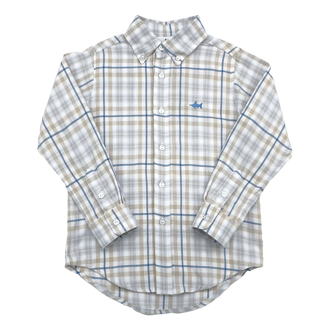 Carter Shirt - Khaki/Blue Plaid