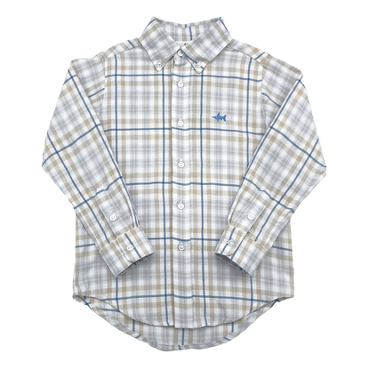 Carter Shirt - Khaki/Blue Plaid