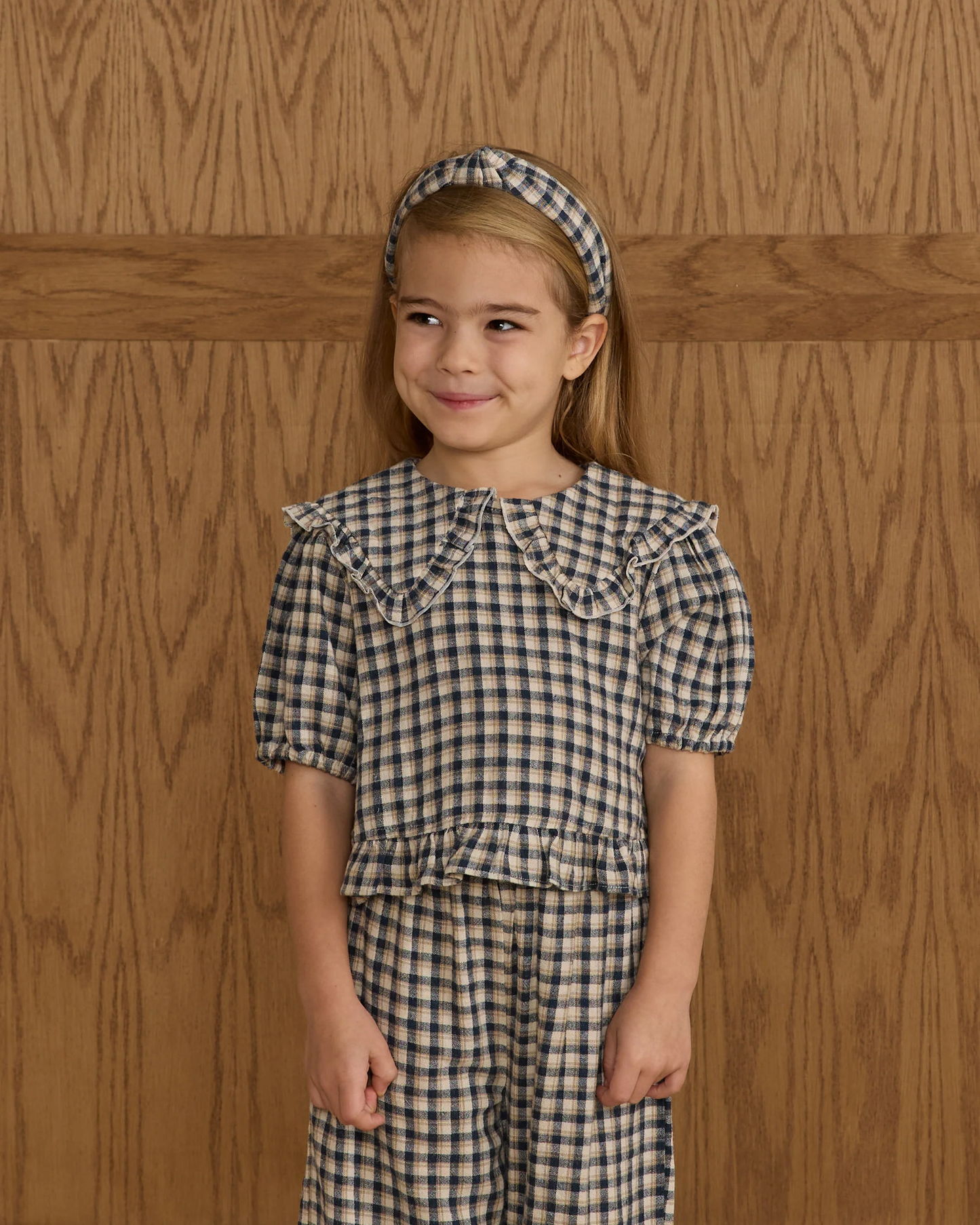 Prairie Blouse - Navy Check