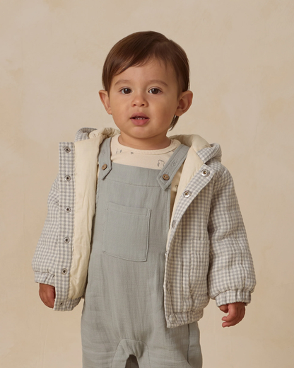 Hooded Jacket - Blue Gingham