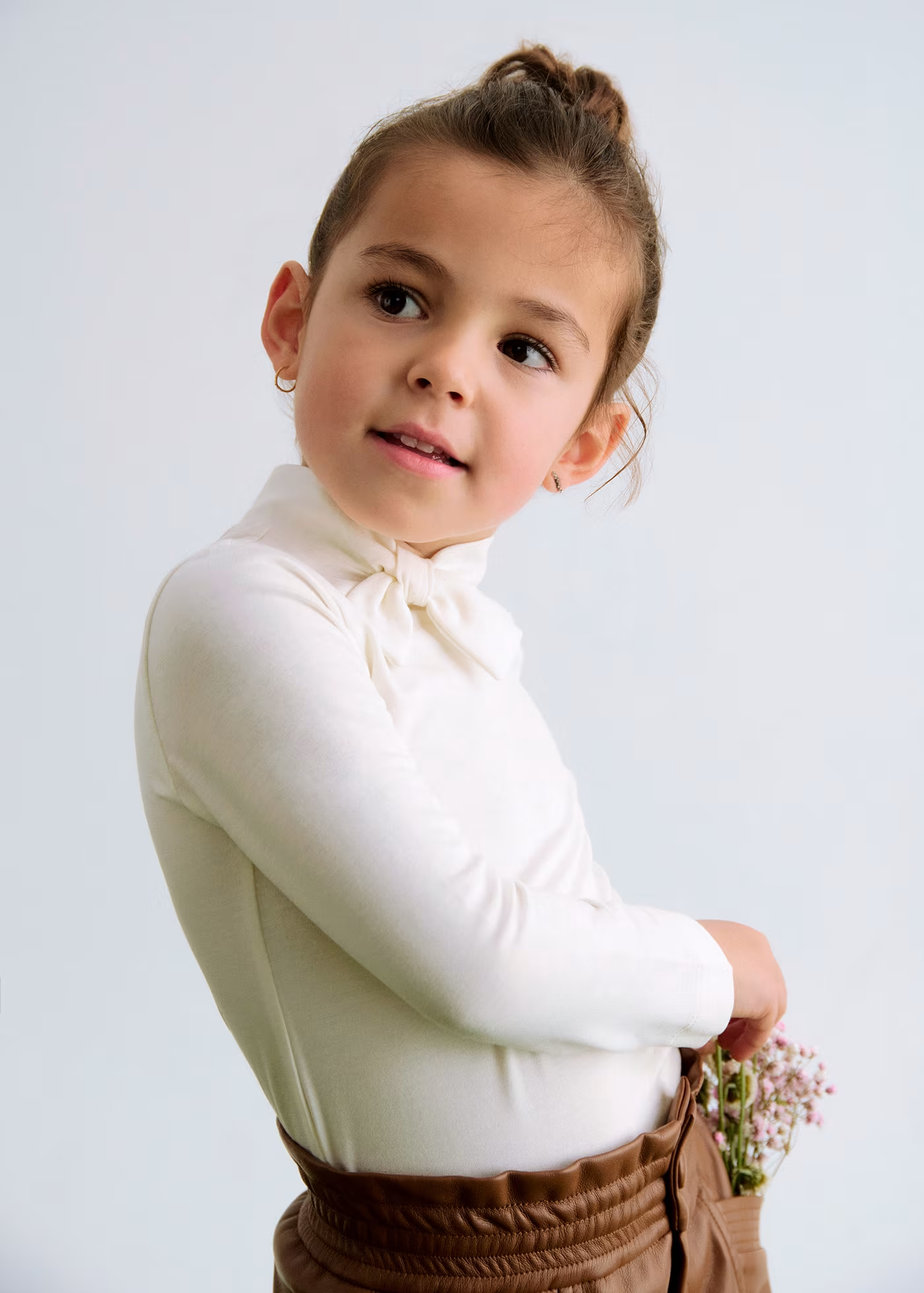 Bow Turtleneck - Cream