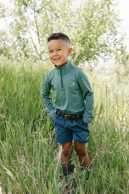 Beau Quarter Zip - Mallard Green