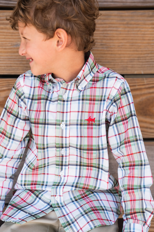 Carter Shirt - Creme Plaid