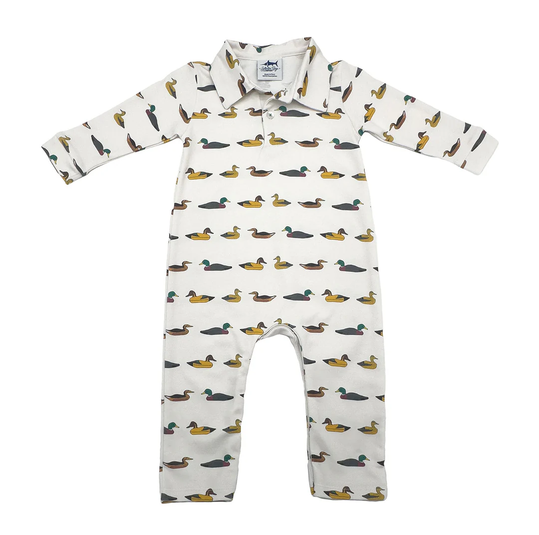 SBC Polo L/S Romper - Mallards