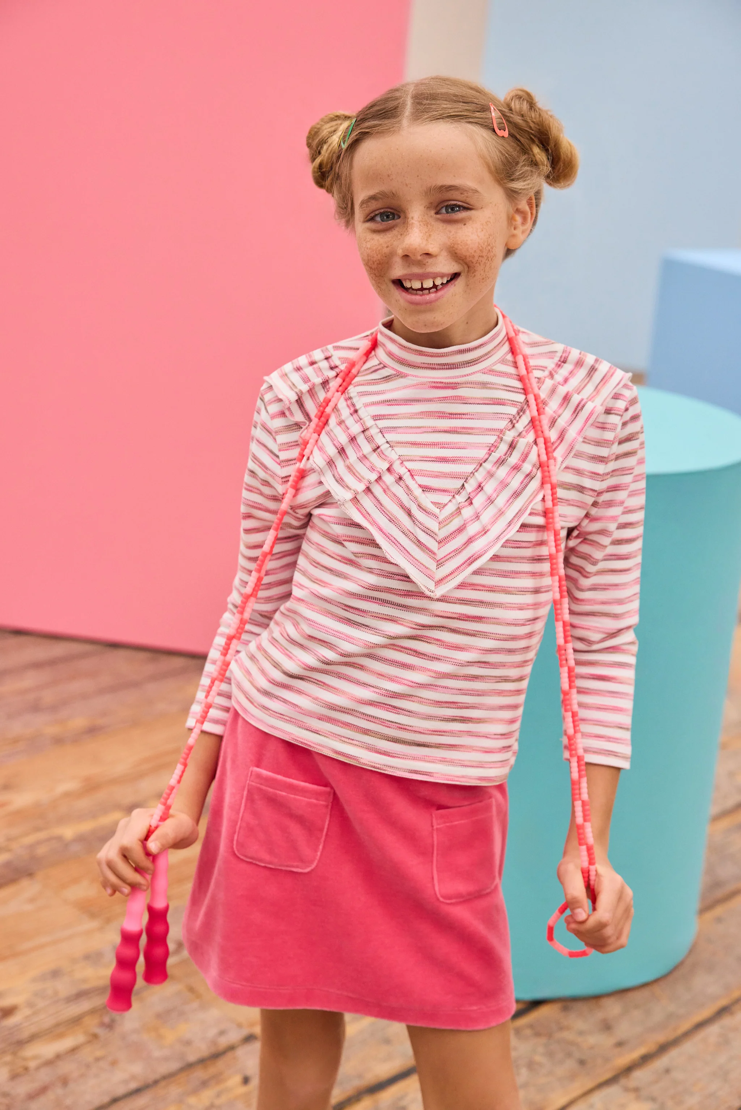 Aspen Top - Recoleta Rose Stripe