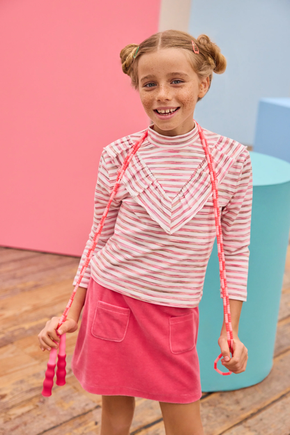 Aspen Top - Recoleta Rose Stripe