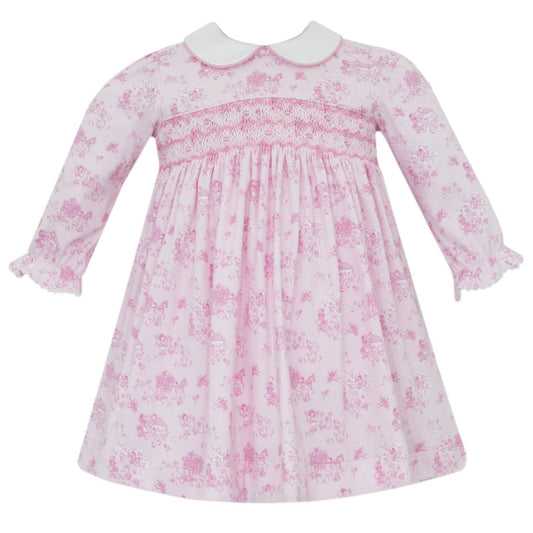 French Toile Dress - Pink