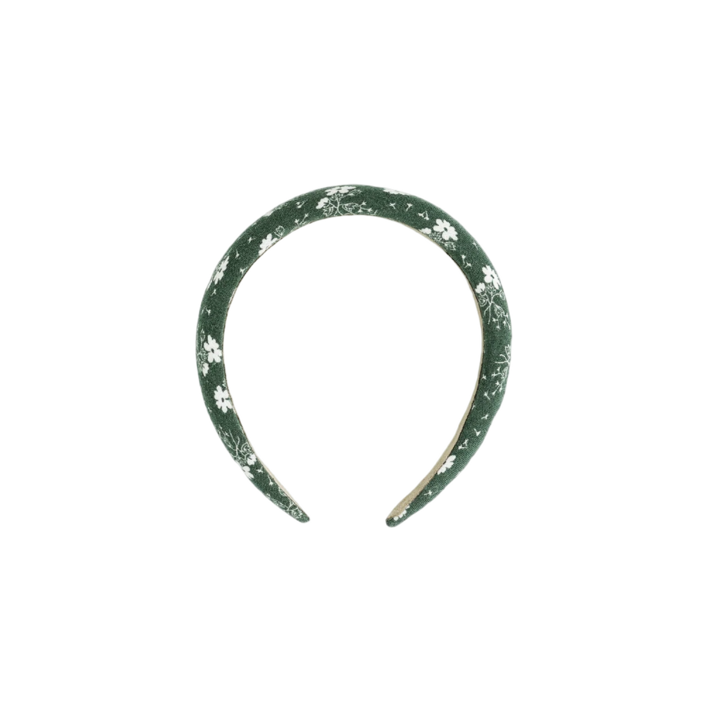 Padded Headband - Green Ditsy