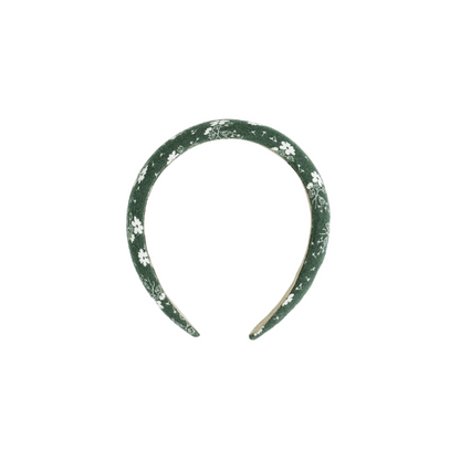 Padded Headband - Green Ditsy