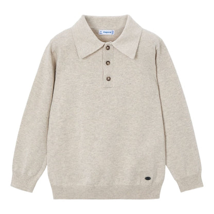 Knit L/S Polo - Chai